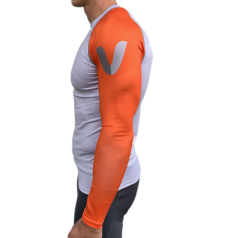 VOCEAN L/S UV Top - Orange/Silver - Unisex
