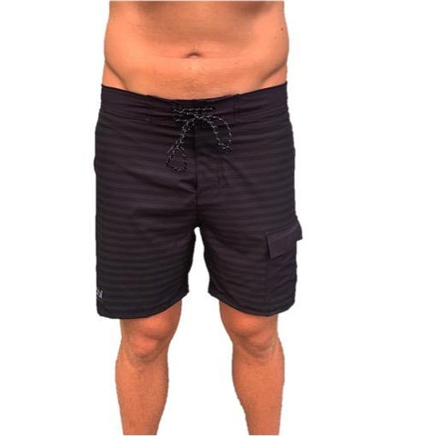 VAIKOBI PADDLE BOARD SHORTS - BLACK/GREY